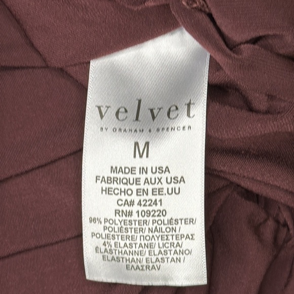 Velvet by Graham & Spencer Ruched Bodycon Formal Dress Burgundy Medium - Picture 10 of 13